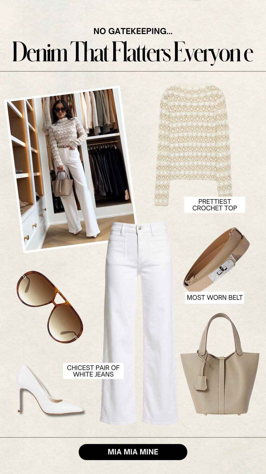 Zara crochet top under $60 for spring
Wearing an XS / S
Frame white jeans run TTS 
Amazon Hermes inspired bag and belt 




#LTKootd #LTKOver40 #LTKSeasonal