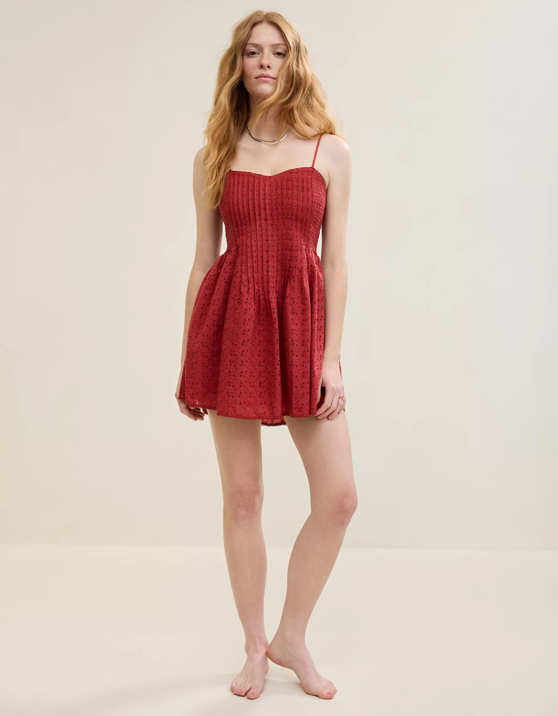 Aerie Eyelet Mini Dress | Aerie