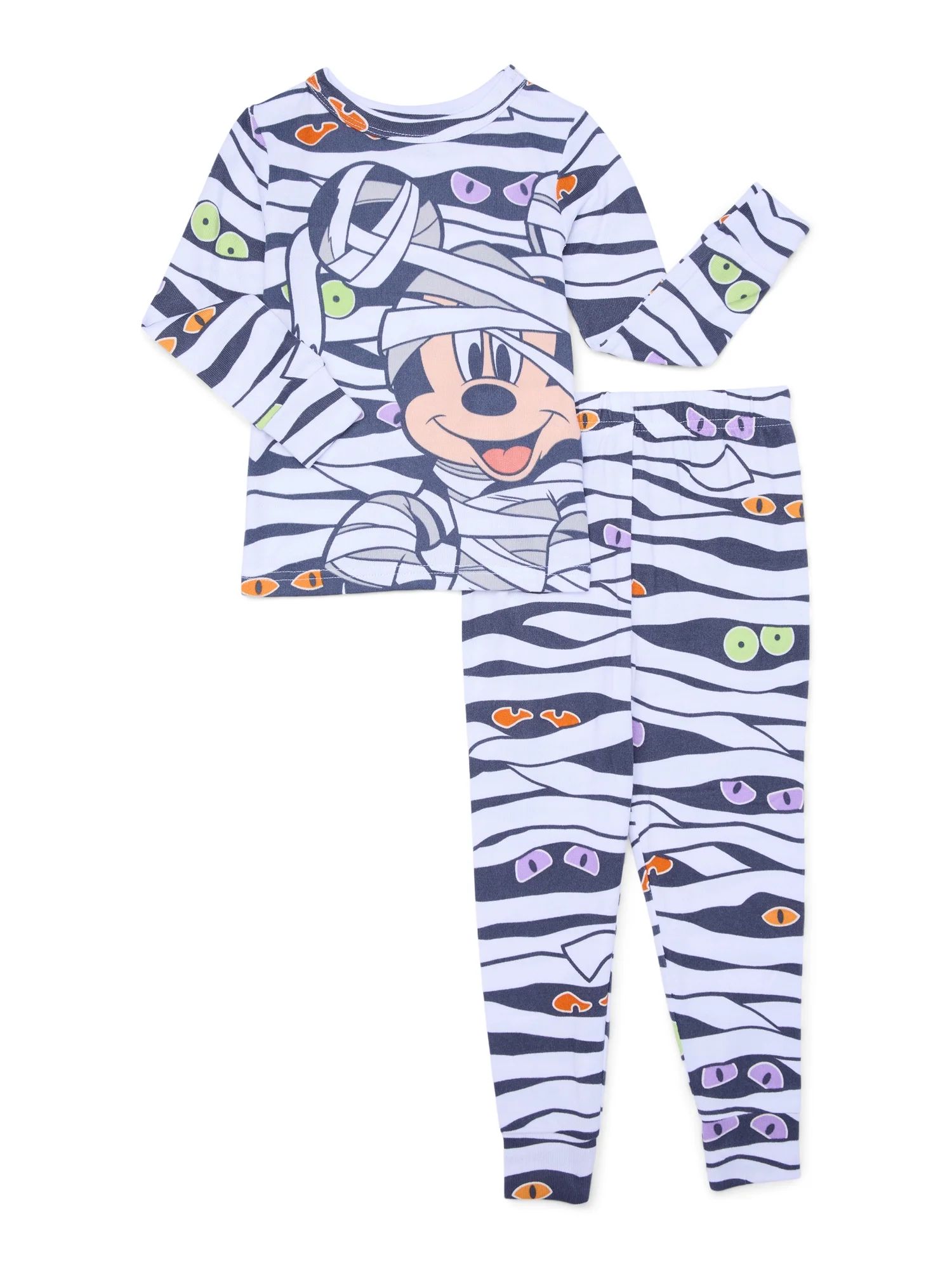 Character Toddler Halloween Glow in the Dark Pajama Set, 2-Piece, Sizes 12M-5T | Walmart (US)