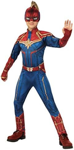 Amazon.com: Rubie's Captain Marvel Children's Deluxe Hero Suit, Small 700597, Blue/Red : Clothing... | Amazon (US)