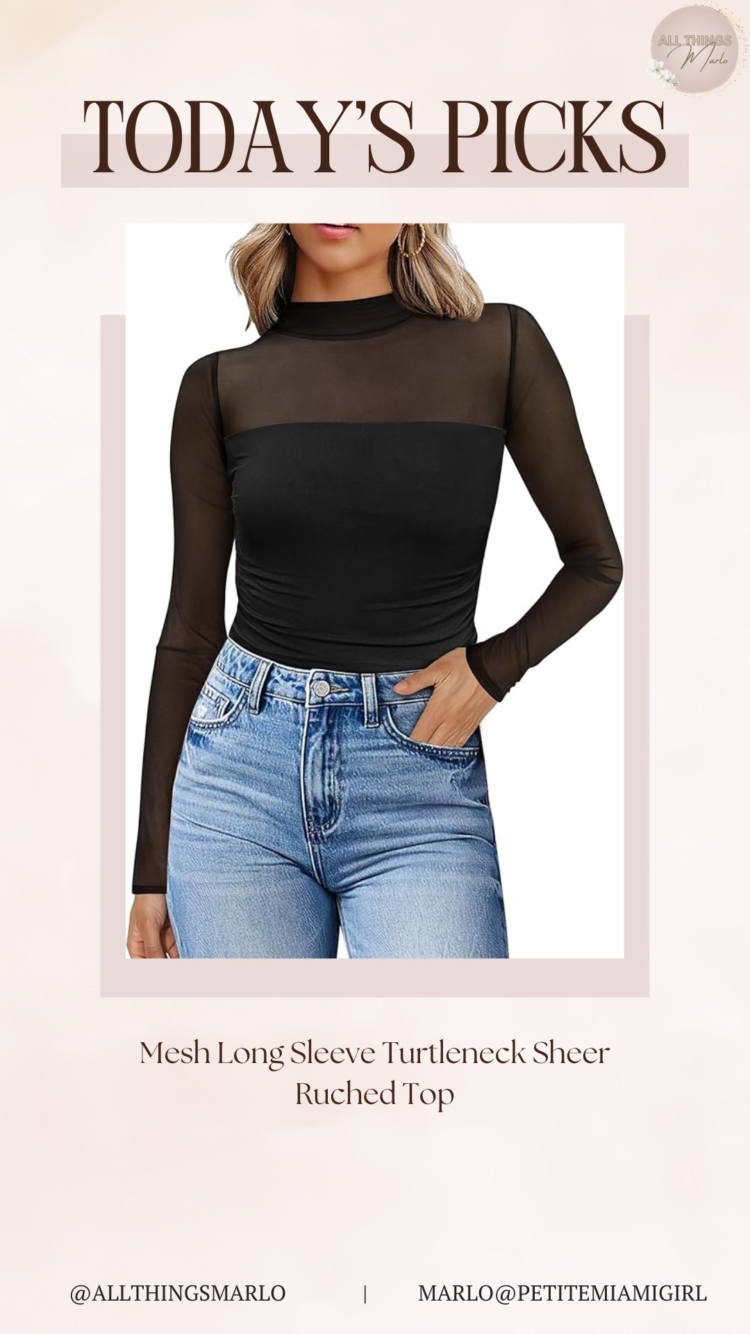 Mesh Long Sleeve Turtleneck Sheer Ruched Top 

 #LTKHoliday #LTKPetite #LTKFindsUnder50