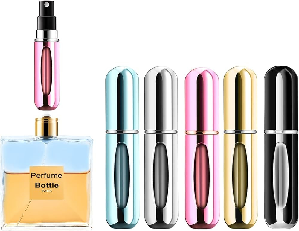 Portable Mini Perfume Atomizer Bottle, Refillable Spray, Scent Pump Case, Travel Atomizer (5ml, 5... | Amazon (US)