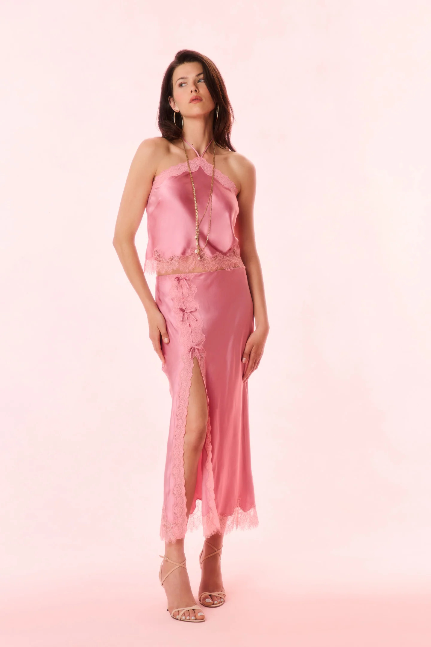 Calder Silk-Blend Maxi Slip Skirt | LoveShackFancy