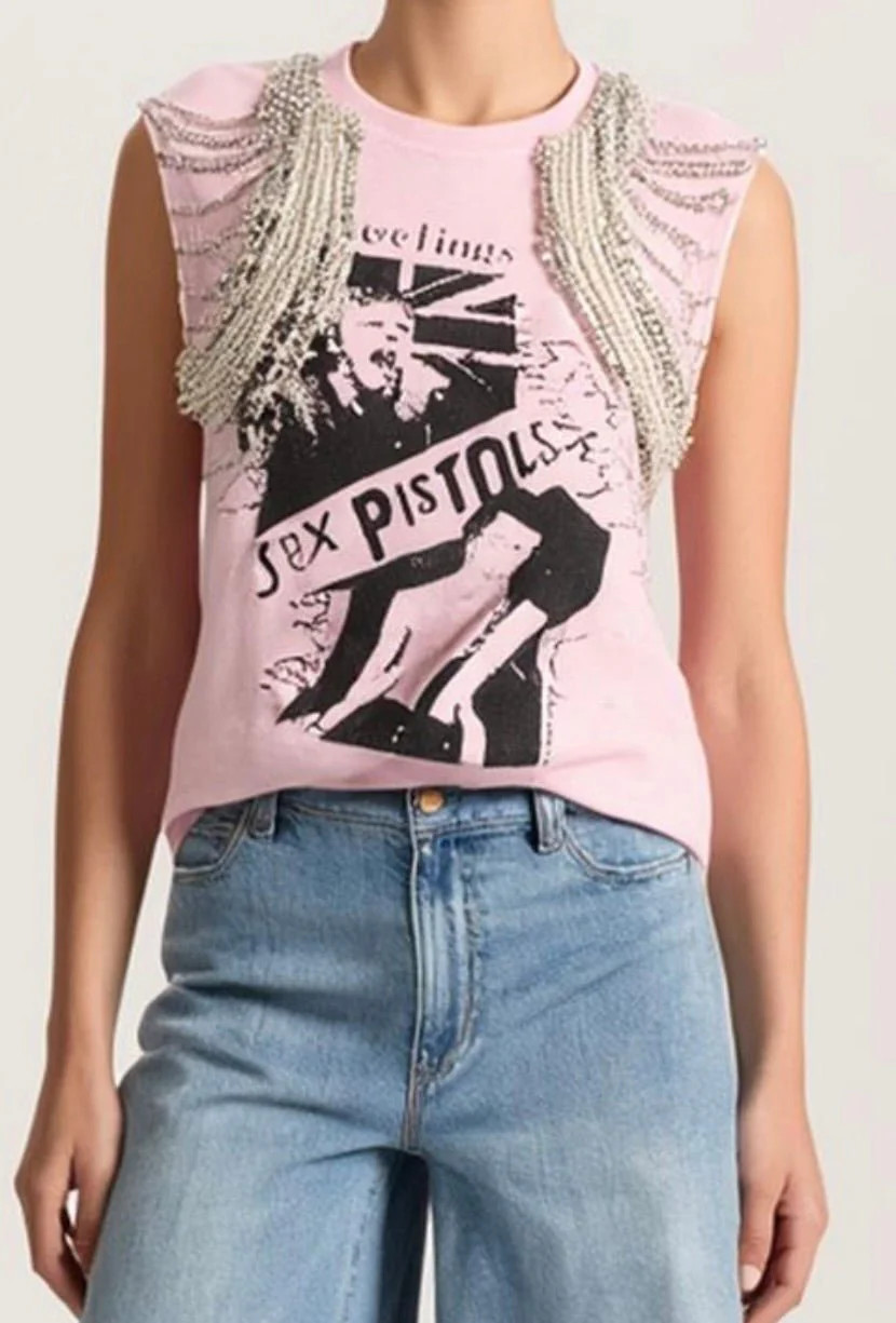 Micah Embellished Muscle Tee | The Closet