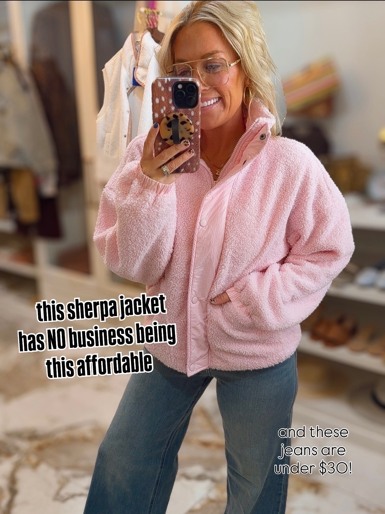 This sherpa jacket has no business being this affordable!