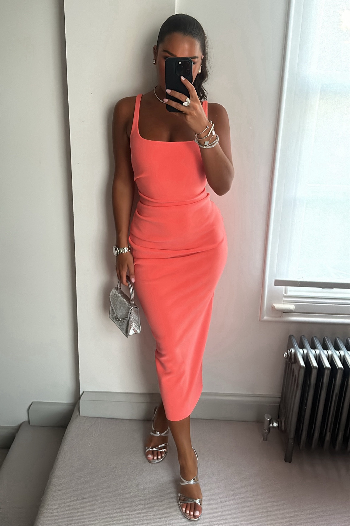 coral midi dress, formal dress, wedding guest dress, summer dress 

#LTKstyletip #LTKsummer #LTKeurope