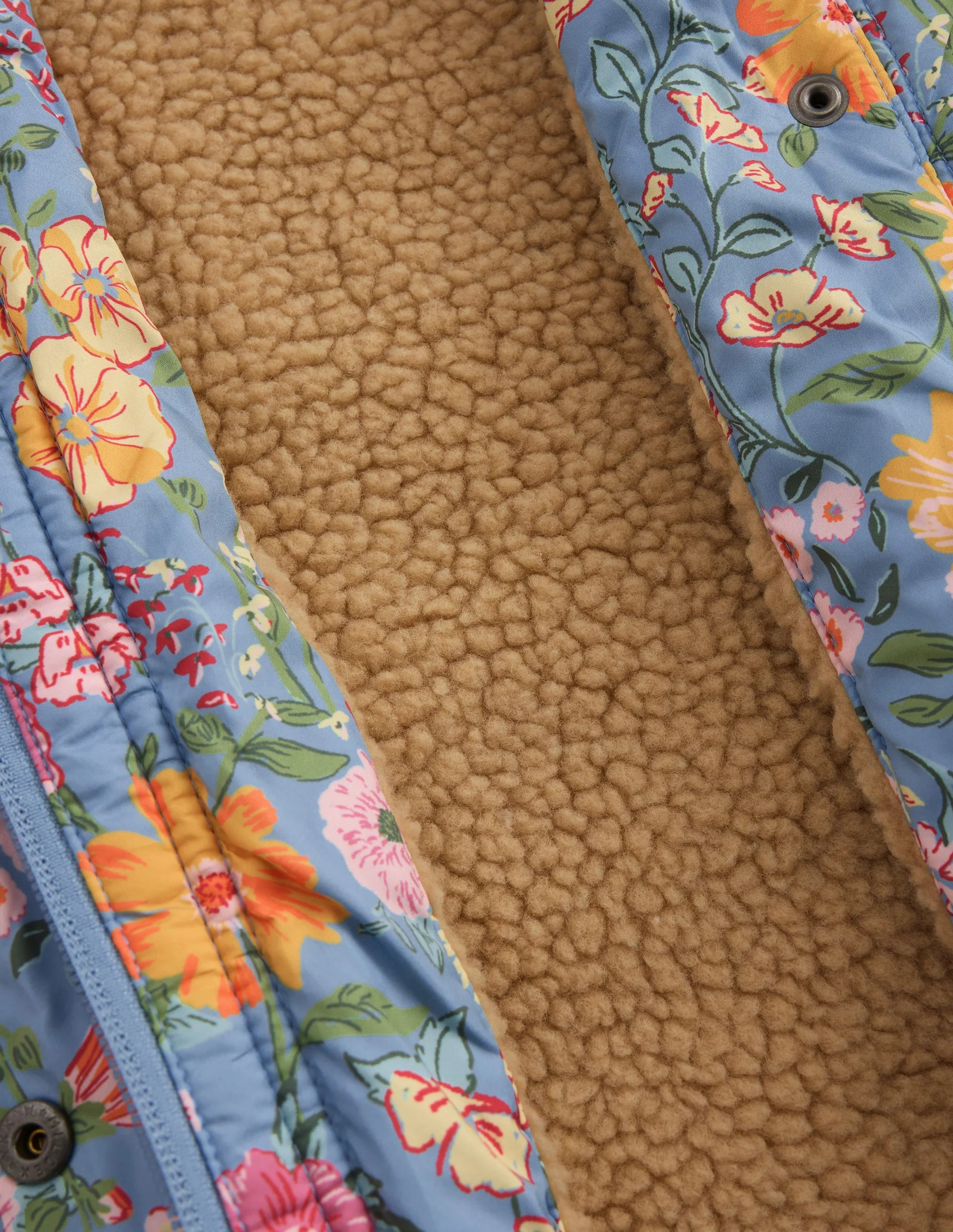 Borg Padded Jacket-Blue Floral | Boden (US)