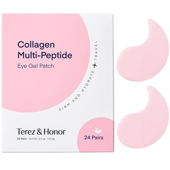 TEREZ & HONOR Peptide Collagen Hydrogel Eye Patches - 24 Pairs Korean Under Eye Masks for Puffy E... | Amazon (US)