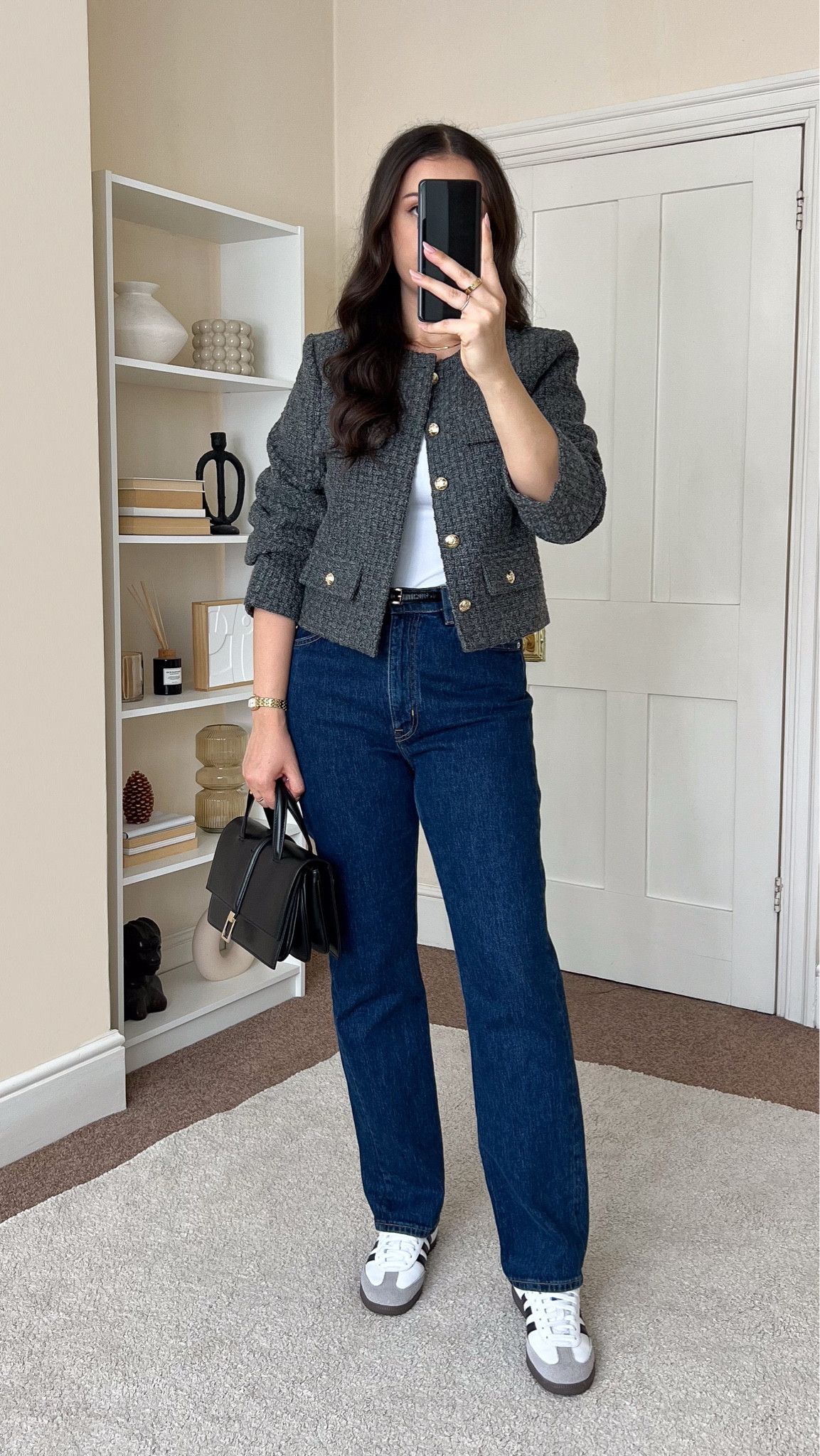 Smart casual summer to autumn transitional outfit. Jacket is H&M, wearing size S. Jeans are old &OtherStories.

#LTKeurope #LTKautumn #LTKuk