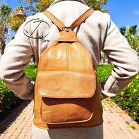 Handmade Brown Goat Leather Backpack Vintage Hippie Travel Purse | Etsy (US)