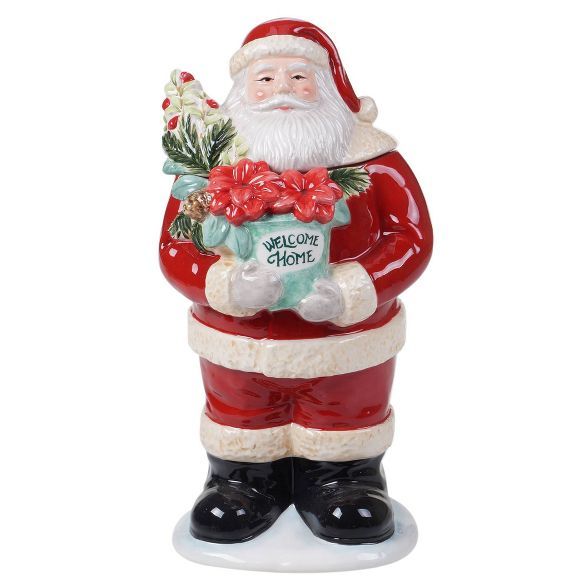 56oz Earthenware Christmas Story 3D Santa Cookie Jar - Certified International | Target