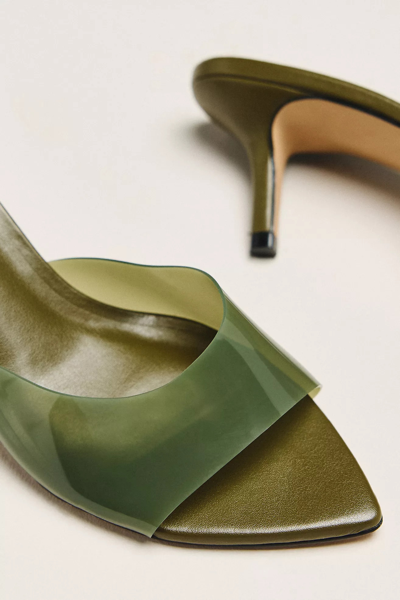 Maeve PVC Pointed-Toe Mule Heels | Anthropologie (US)