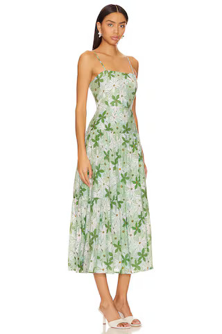 MINKPINK Margaux Maxi Dress in Green & White Floral from Revolve.com | Revolve Clothing (Global)
