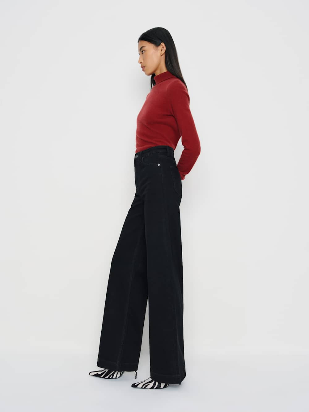 Bex Super Stretch High Rise Wide Leg Jeans | Reformation (Global)