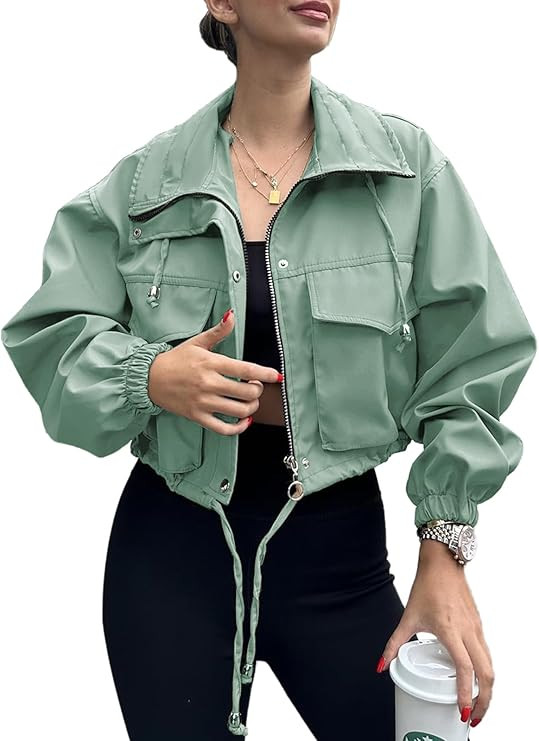 Tankaneo Cropped Jacket Anorak Coat | Amazon (US)