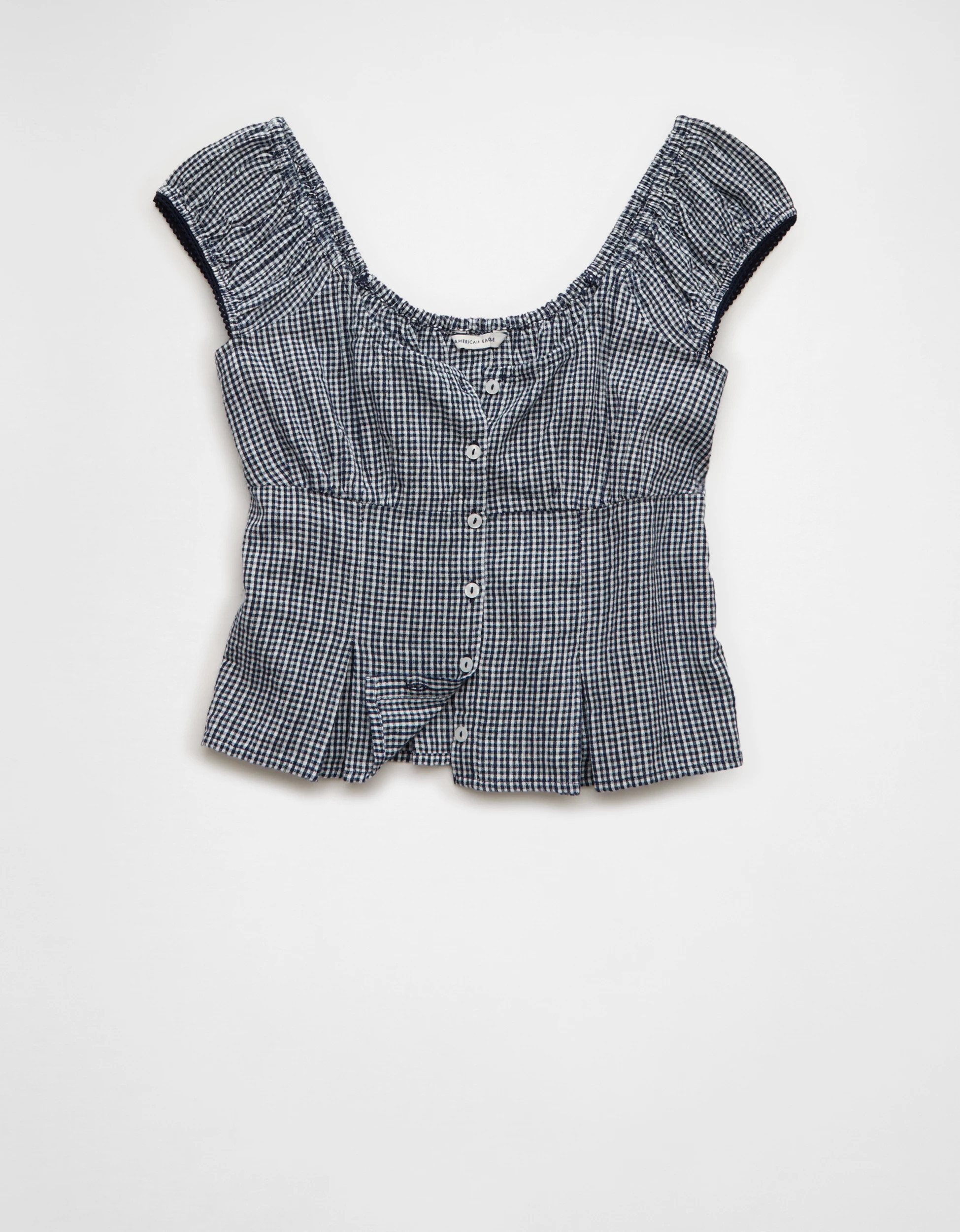 AE Cap-Sleeve Button-Up Top | American Eagle Outfitters (US & CA)