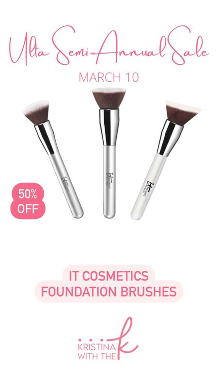 IT Cosmetics foundation brushes half off today! Great quality makeup brushess

#LTKsalealert #LTKbeauty