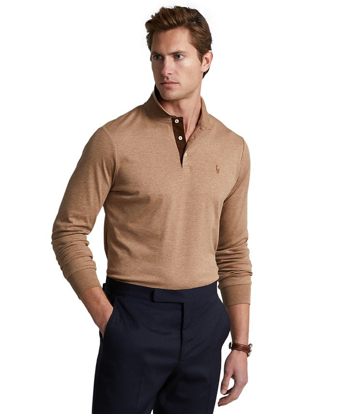 Polo Ralph Lauren Men's Classic-Fit Long Sleeve Soft Cotton Polo Shirt & Reviews - Polos - Men - ... | Macys (US)