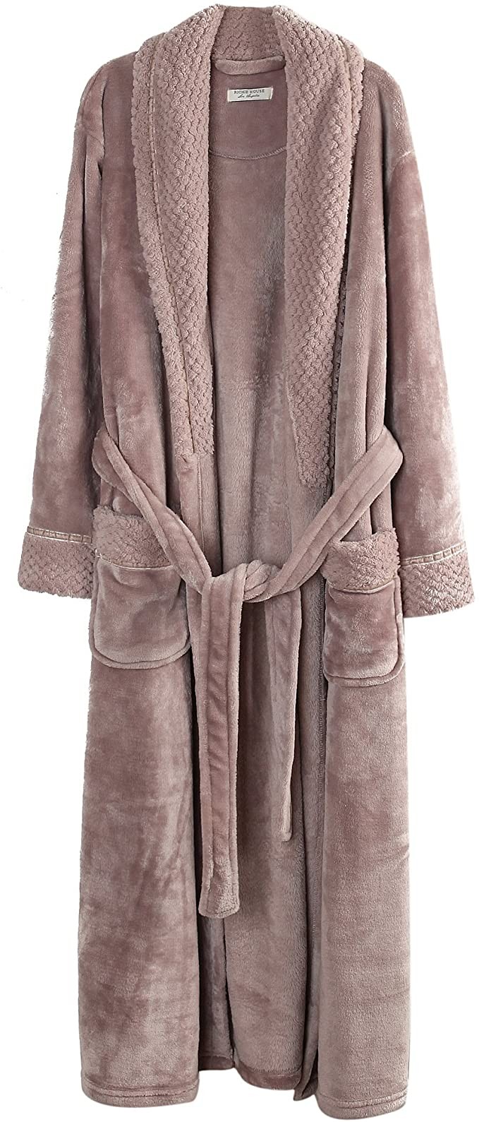 Richie House Women's Plush Soft Warm Fleece Bathrobe Robe RH1591 | Amazon (US)