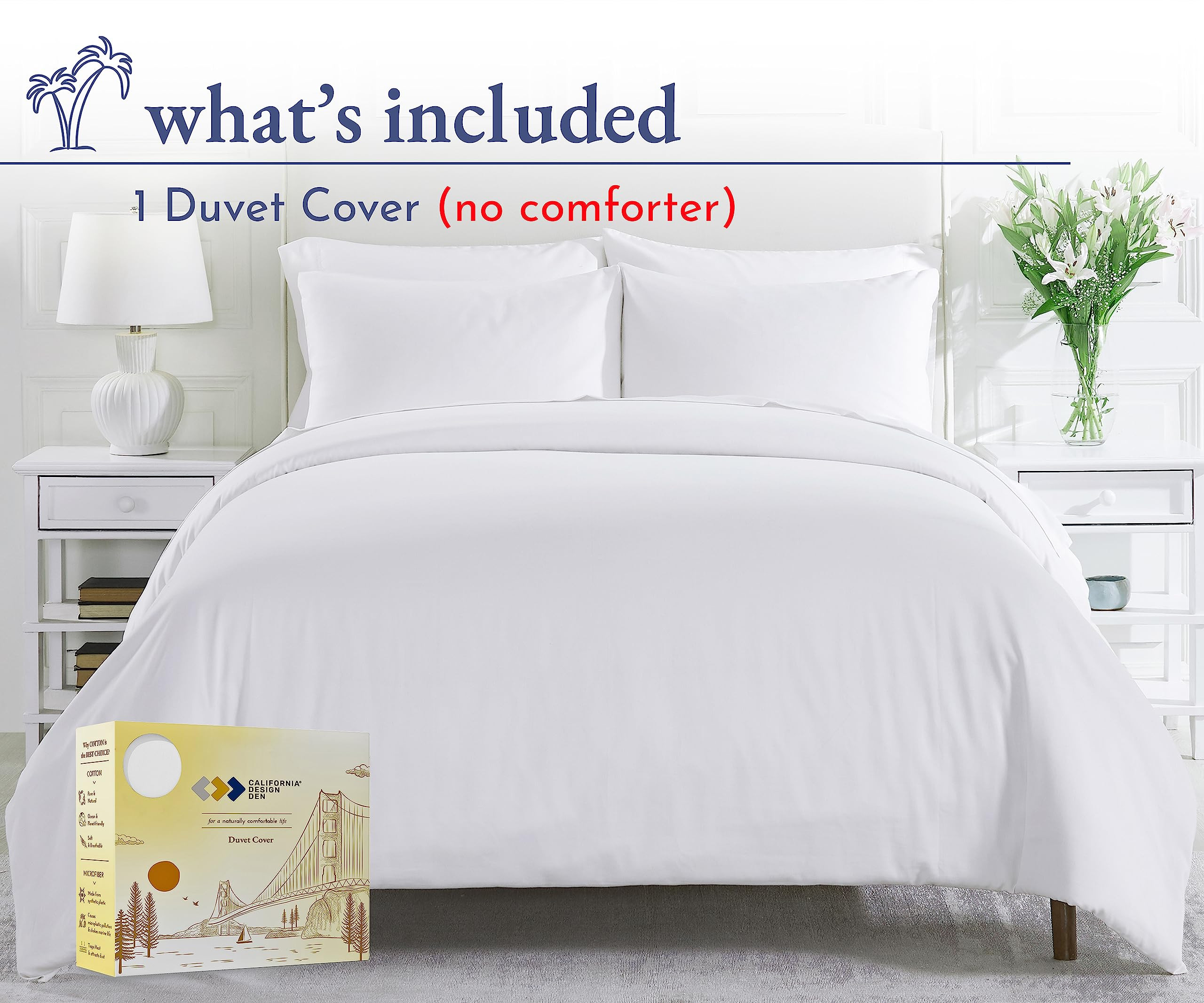 California Design Den King Size Duvet Cover Only, Premium 400 Thread Count 100% Cotton Sateen, Ho... | Amazon (US)