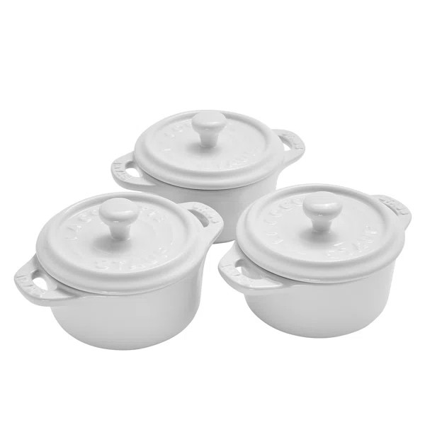 Staub Ceramic 3-piece Mini Round Cocotte Set | Wayfair North America