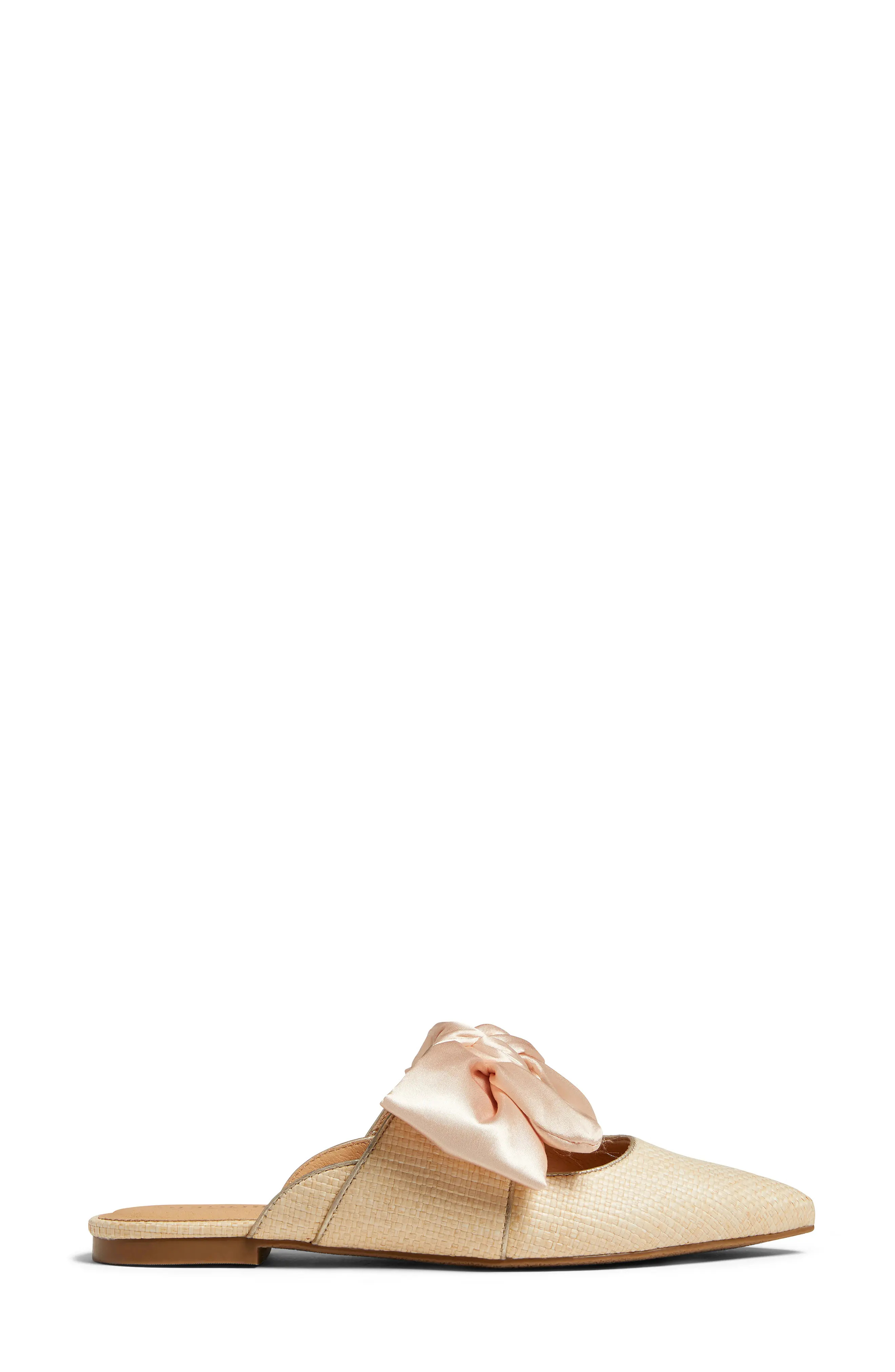 Jack Rogers Heidi Bow Pointed Toe Mule in Natural /Champagne at Nordstrom, Size 5 | Nordstrom