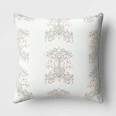 Outdoor Throw Pillow Damask Ivory - Threshold™ Designed With Studio Mcgee : Target | Target
