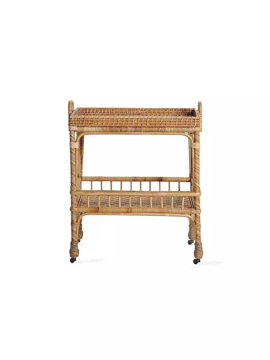South Seas Rattan Side Cart | Serena and Lily