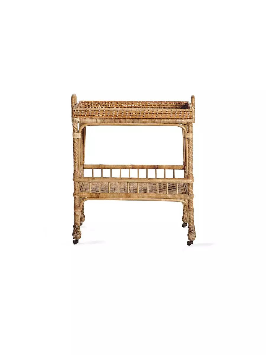 South Seas Rattan Side Cart | Serena and Lily