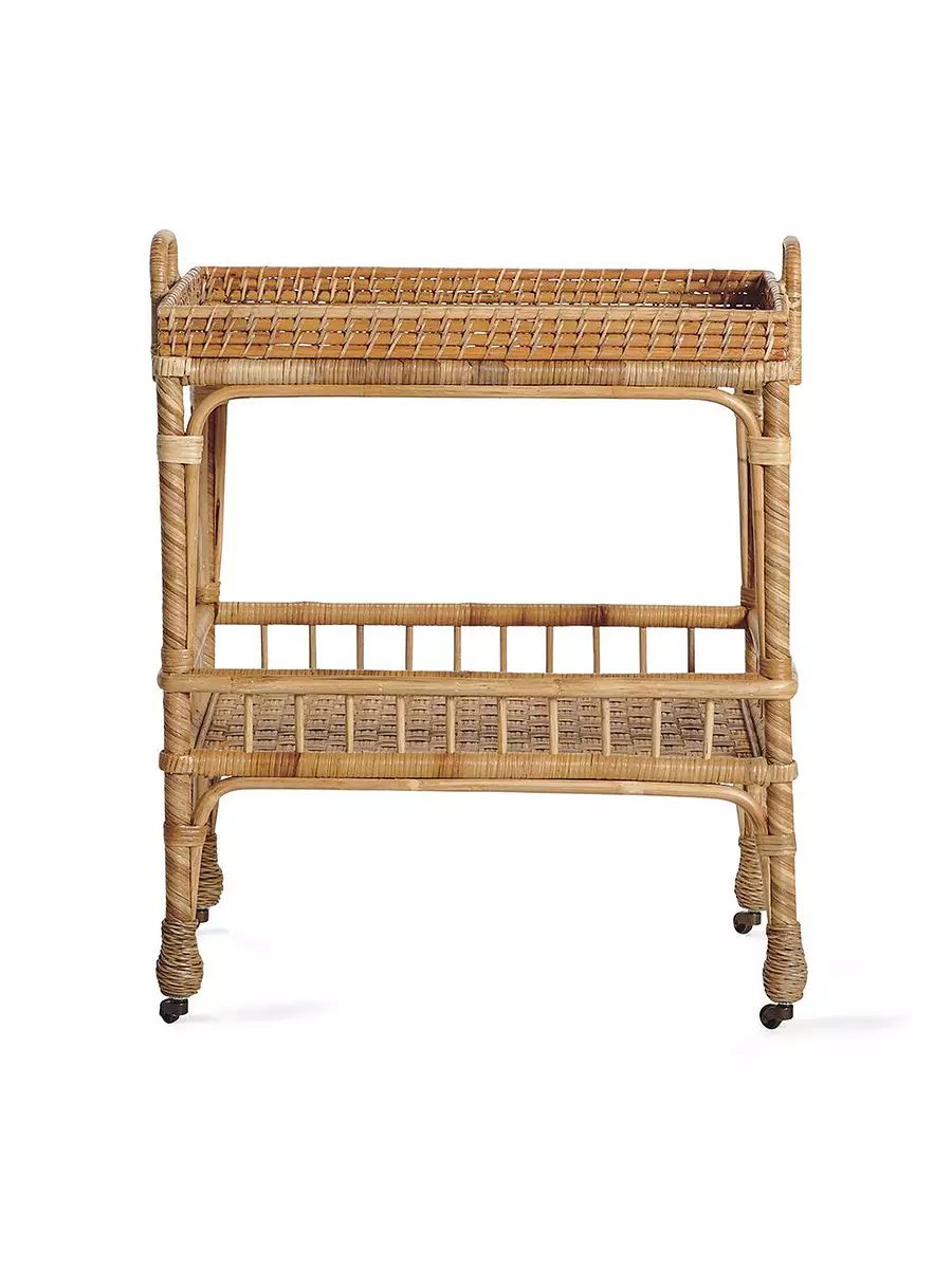 South Seas Rattan Side Cart | Serena and Lily