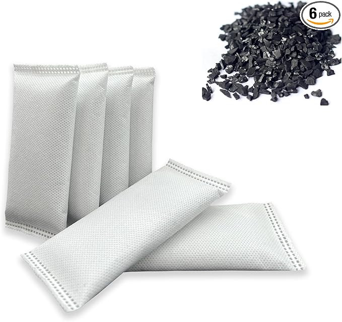 6 Pack Shoe Deodorizer Bags,Activated Charcoal Odor Absorber,Odor Removing Packs,Reusable Odor Ab... | Amazon (US)