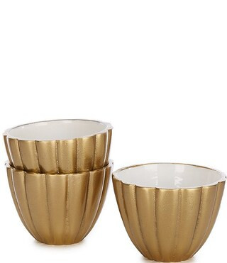 Southern Living Cluster Gold Scallop Dip Bowls, Set of 3 | Dillard's | Dillard's