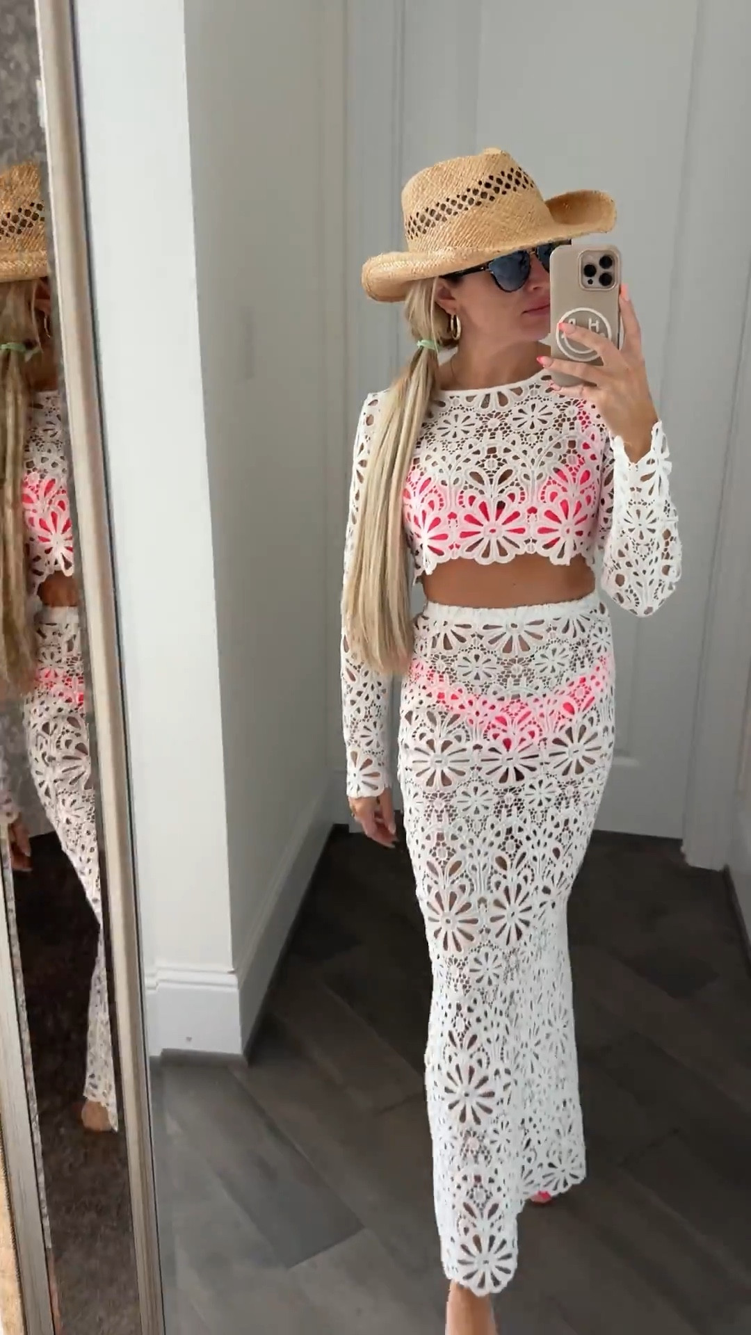 Found this pretty white lace coverup which would be perfect for brides to wear on a summer bachelorette party. 

#LTKTravel #LTKWedding #LTKSwim