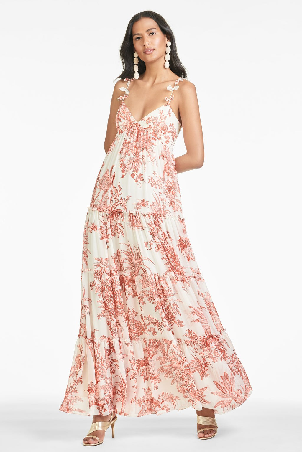 Sunny Dress - Deep Orange/Ivory Toile Print | Sachin & Babi