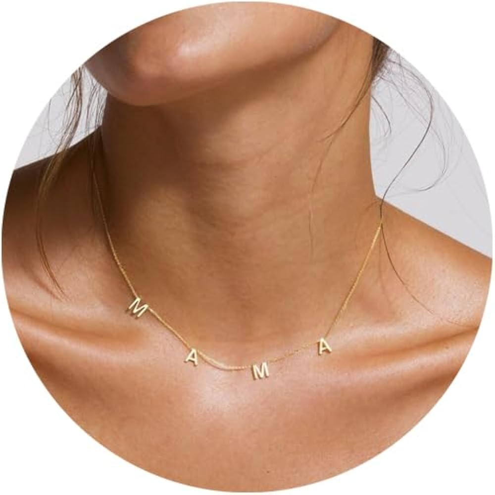 PRETOLE Mama Necklaces for Women, New Mom Necklaces for Women Adjustable Mama Layered Necklaces H... | Amazon (US)