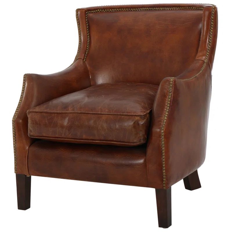 Colyer 32" Wide Genuine Leather Armchair | Wayfair Professional