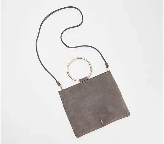 THACKER Leather Pouch with Hammered Ring Handle - Le Pouch | QVC