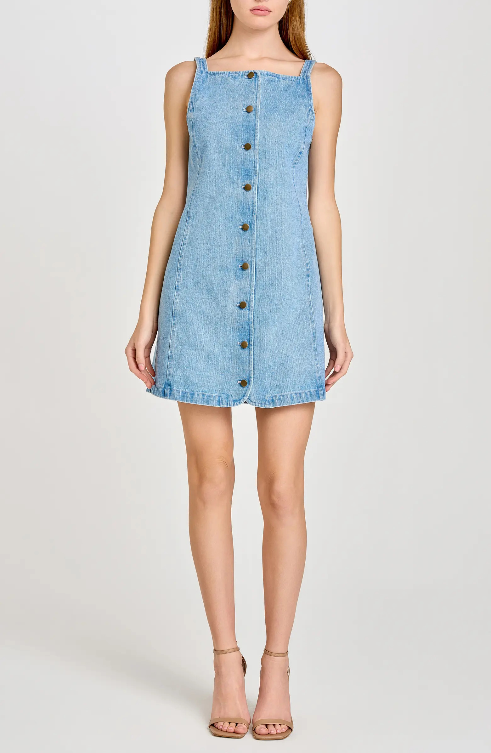 Alex A-Line Denim Minidress | Nordstrom