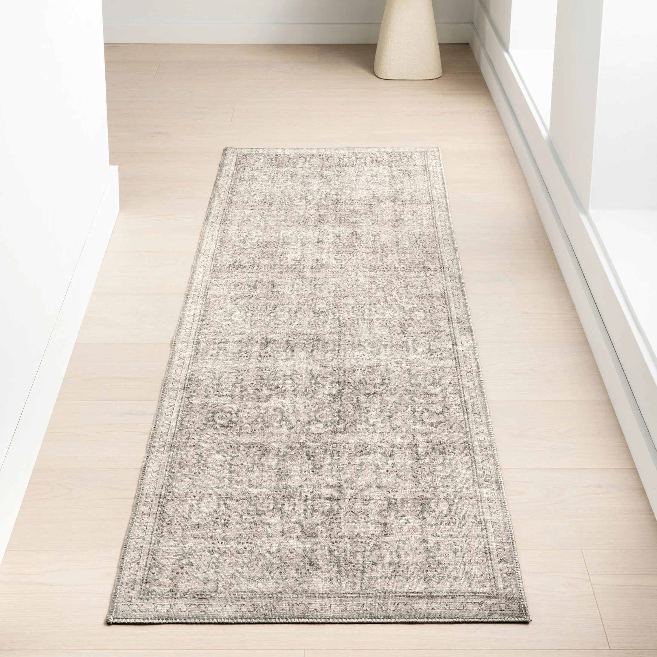 Nuloom Hillstone Collection Traditional Vintage Medallion Area Rug, 2' 8" x 8', Runner, Cally Gre... | Walmart (US)