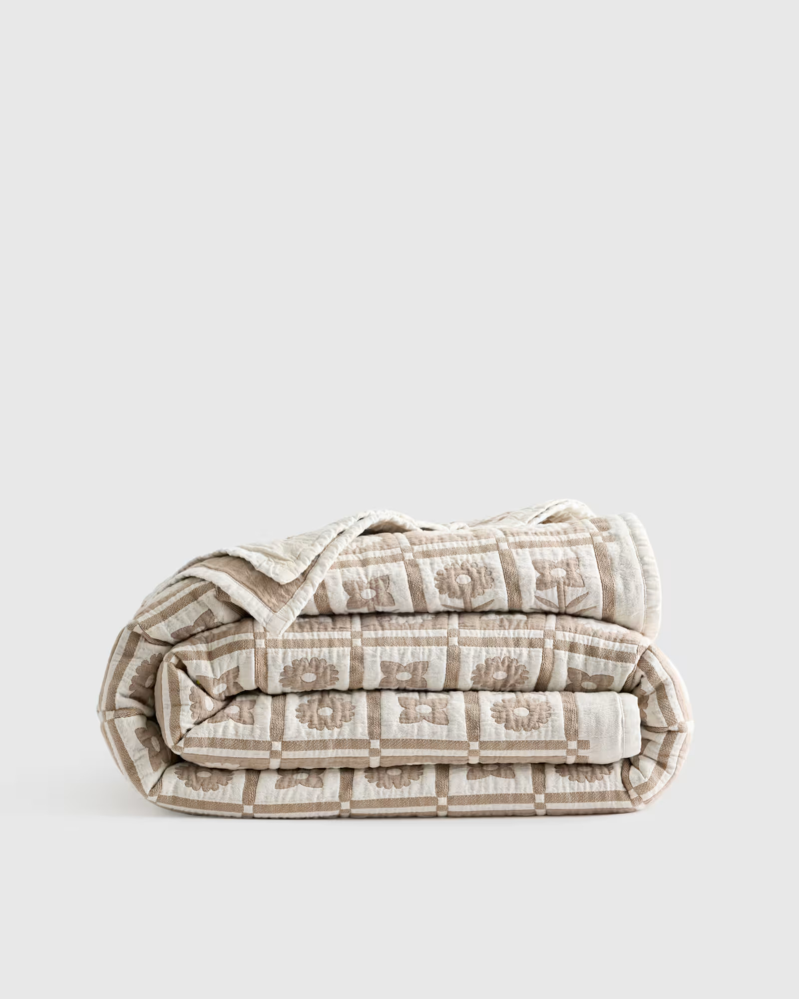 Organic Cotton Jacquard Floral Coverlet | Quince