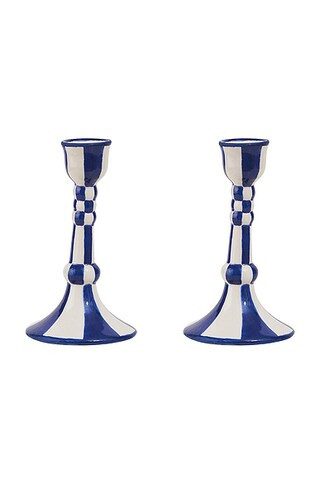Hand Painted Ceramic Candleholder | FWRD 
