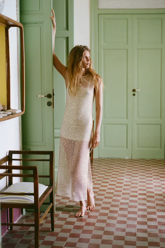 SEQUIN MIDI DRESS | Zara US