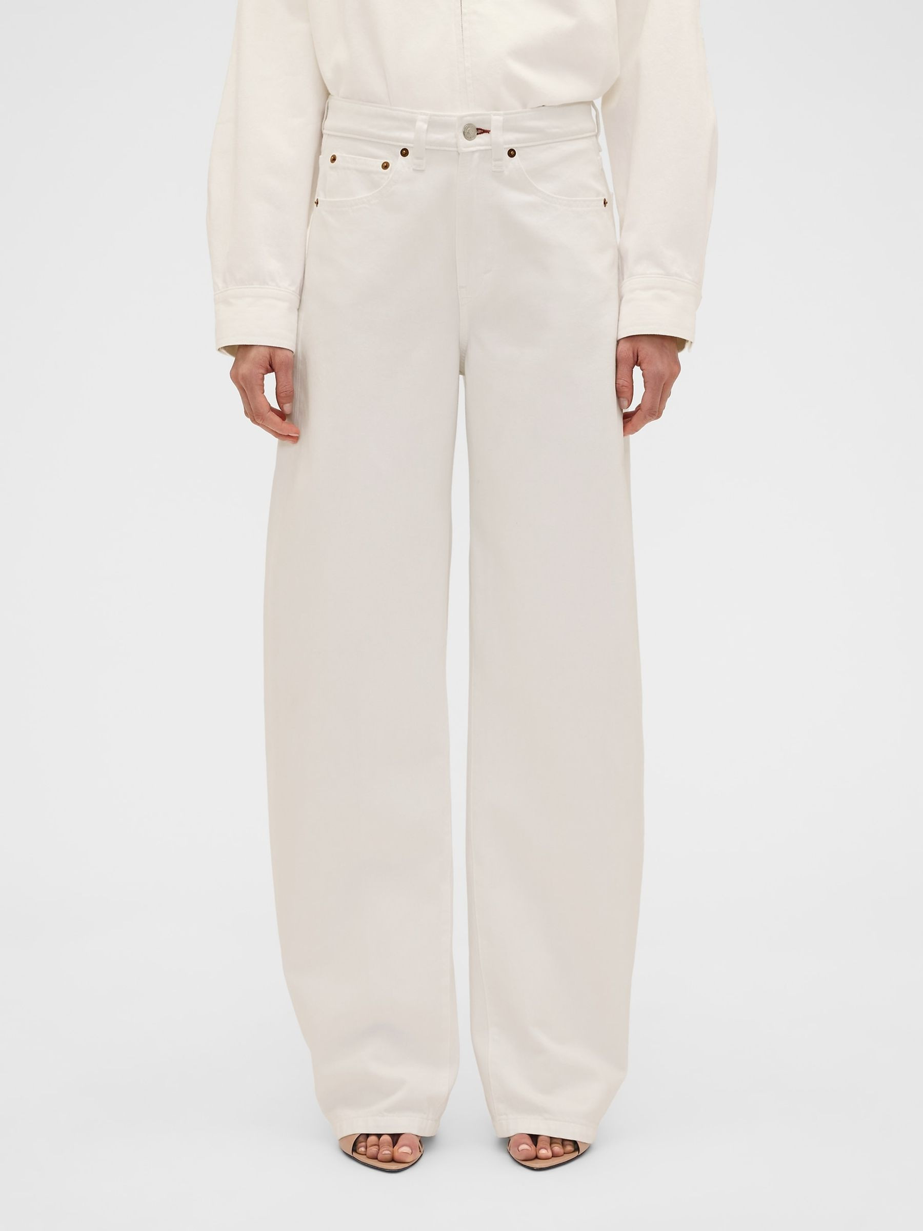 Gap x Victoria Beckham White High Waisted Arc Jeans | Gap | GAP UK
