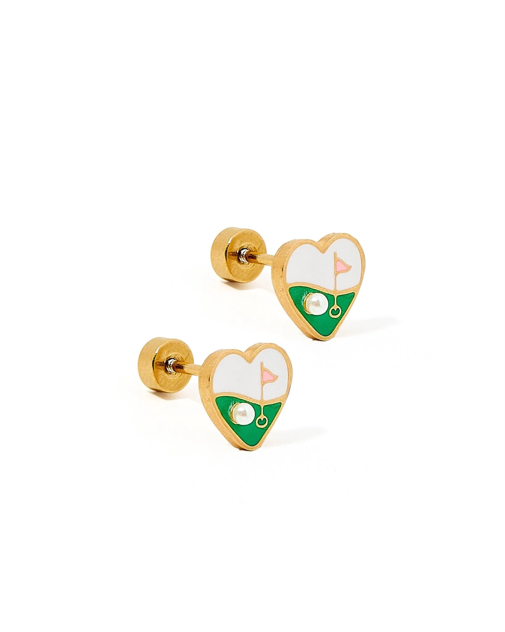 Screwback Stud Earrings - Golf Par-Tee | LINNY CO LLC