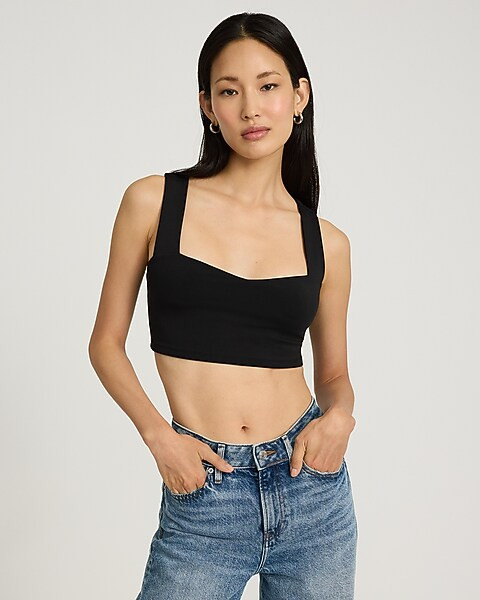 Body Contour High Compression Sweetheart Cropped Tank | Express