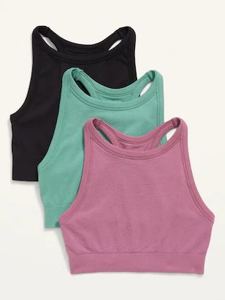 Light Support Seamless Rib-Knit Longline Sports Bra 3-Pack for Women | Old Navy (US)