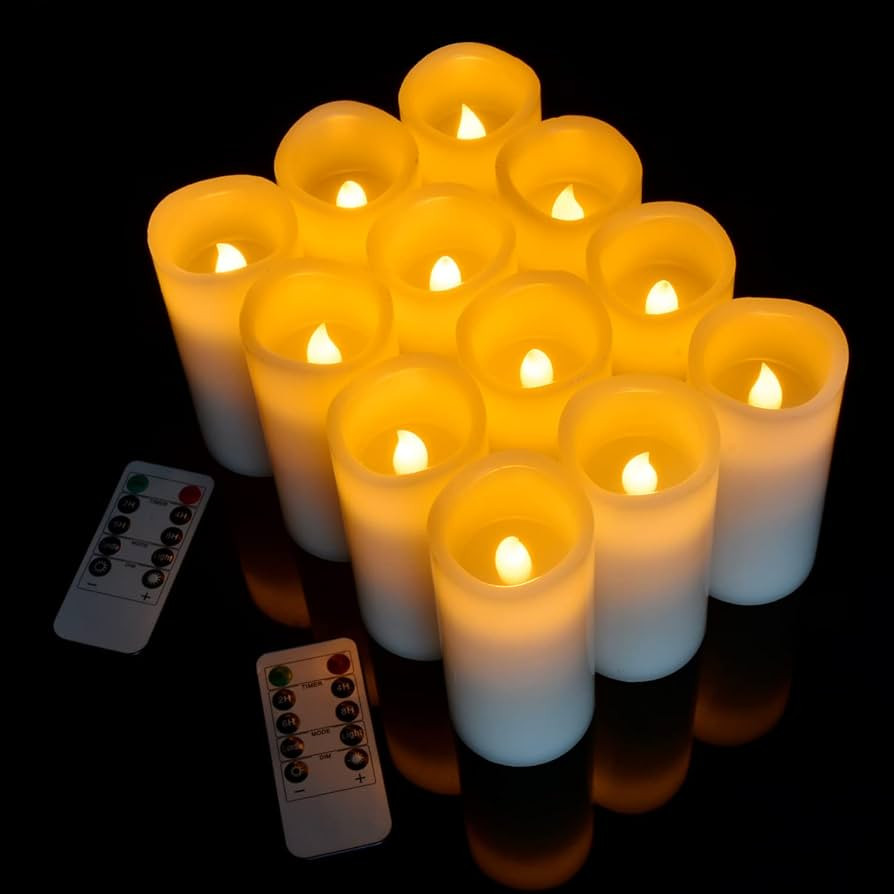 Vinkor Flameless Candles Battery Operated Candles Real Wax Pillar LED Candles with 10-Key Remote ... | Amazon (US)