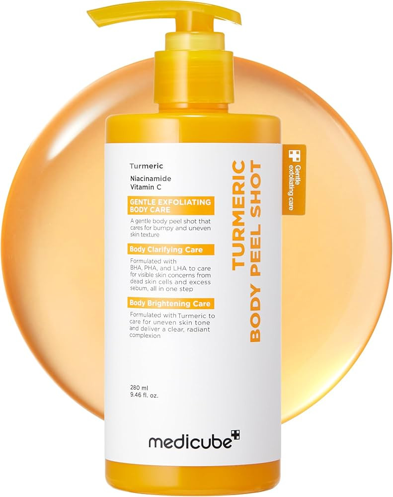 medicube Body Peel Shot with Turmeric | Gentle Body Exfoliating Serum with BHA, LHA & PHA for Dea... | Amazon (US)