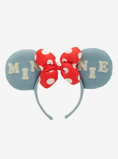 Disney Minnie Mouse Denim Ears Headband - BoxLunch Exclusive | BoxLunch