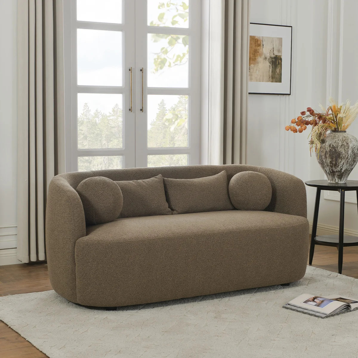 Brinae 68" Wide Boucle Upholstered Loveseat Sofa | Wayfair North America